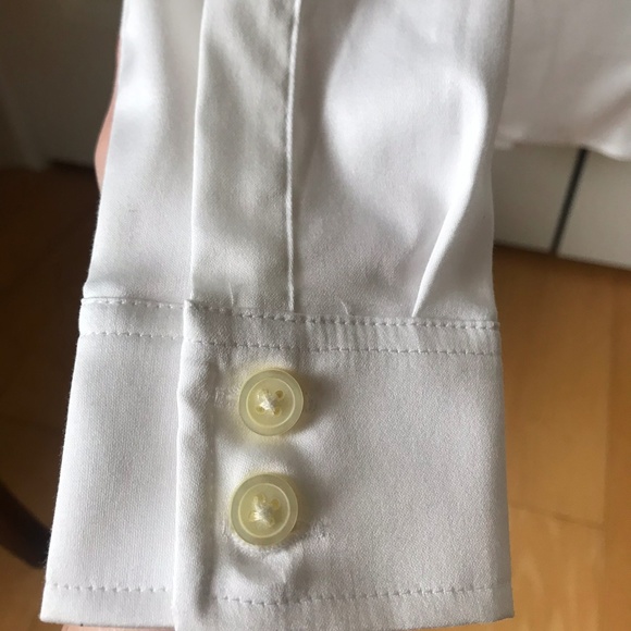 NWT Banana Republic White Button Down Shirt Size 00 Petite - Picture 6 of 9